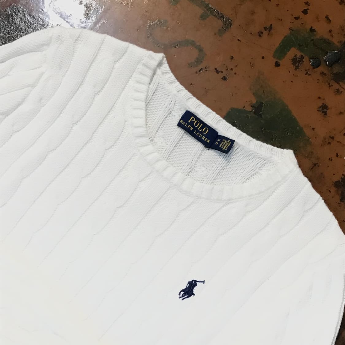 폴로랄프로렌 화이트 코튼 케이블 니트 여성 55  상품이미지2