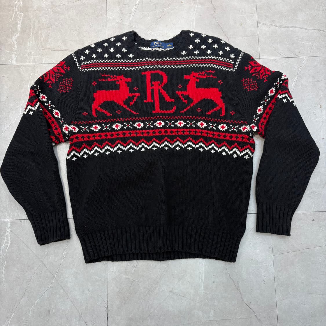 폴로 홀리데이 순록 노르딕 스웨터XL 상품이미지2