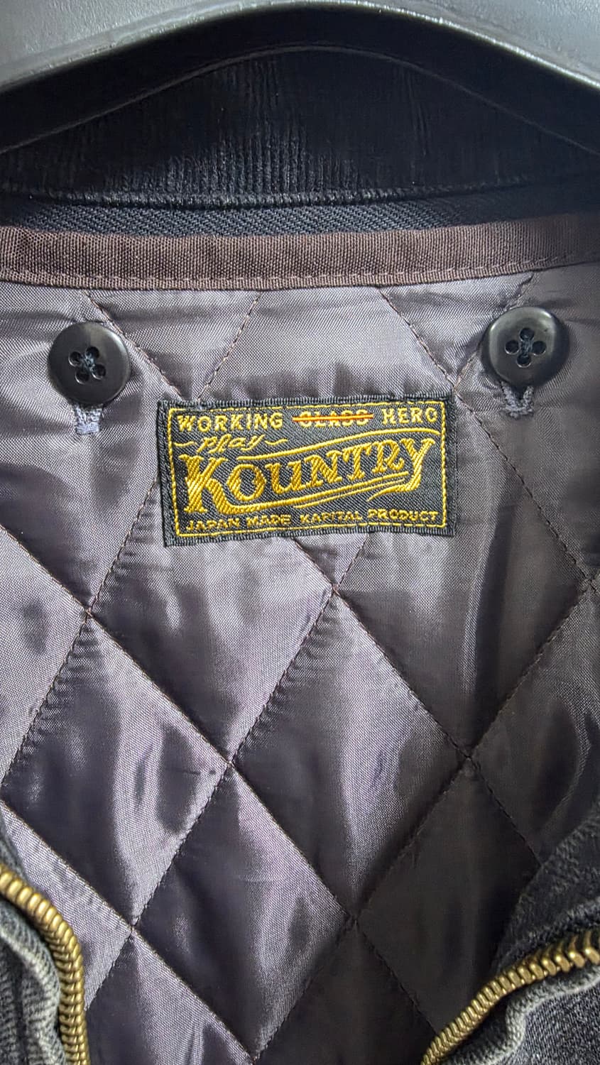 캐피탈 14온즈 블랙 X 블랙 데님 티백 드리즐러 자켓 아나키 레인보위  상품이미지3