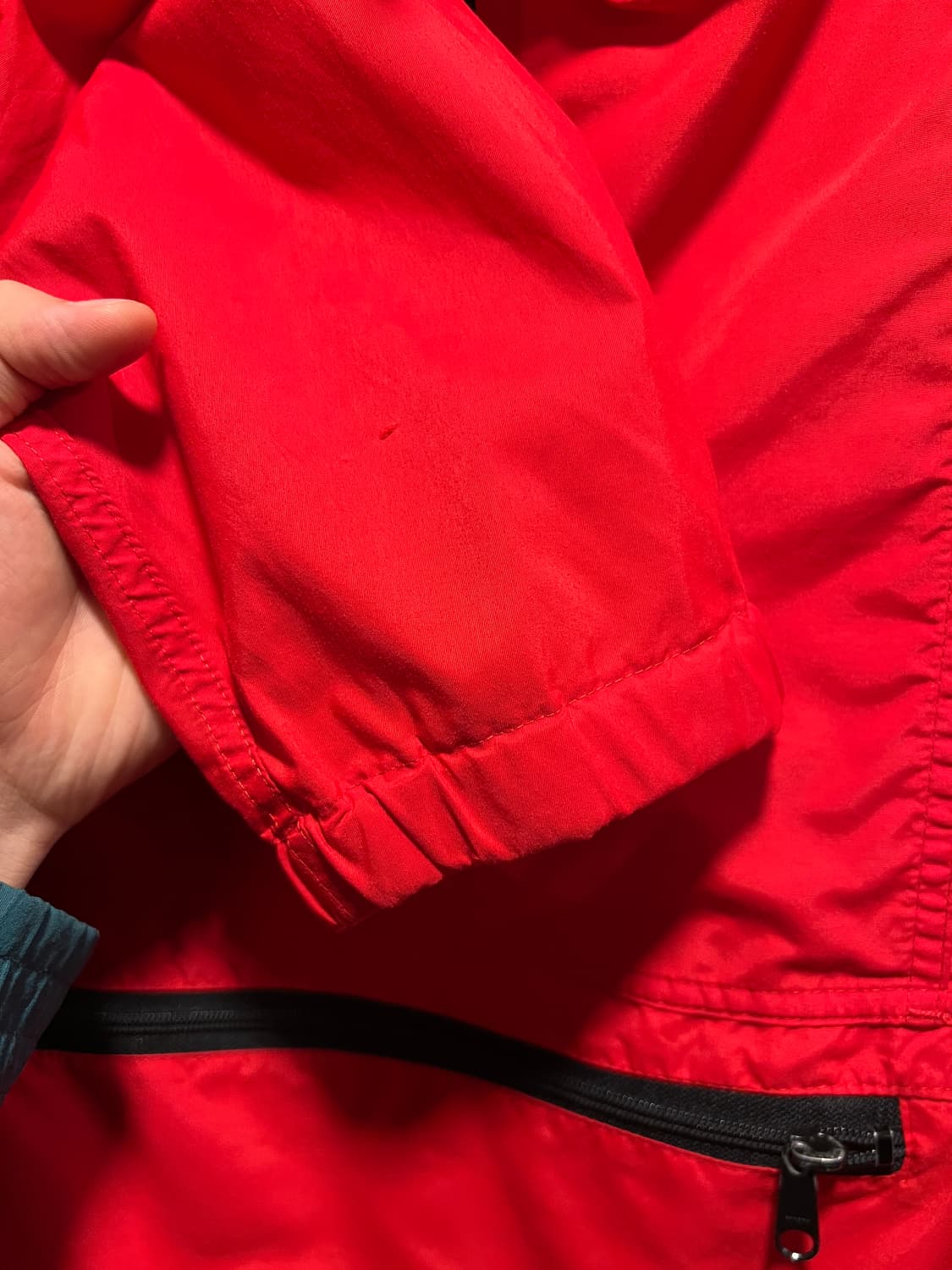 [M]80s 엘엘빈 USA Made 레드 나일론 하키팀 마운틴 아노락자켓 상품이미지6