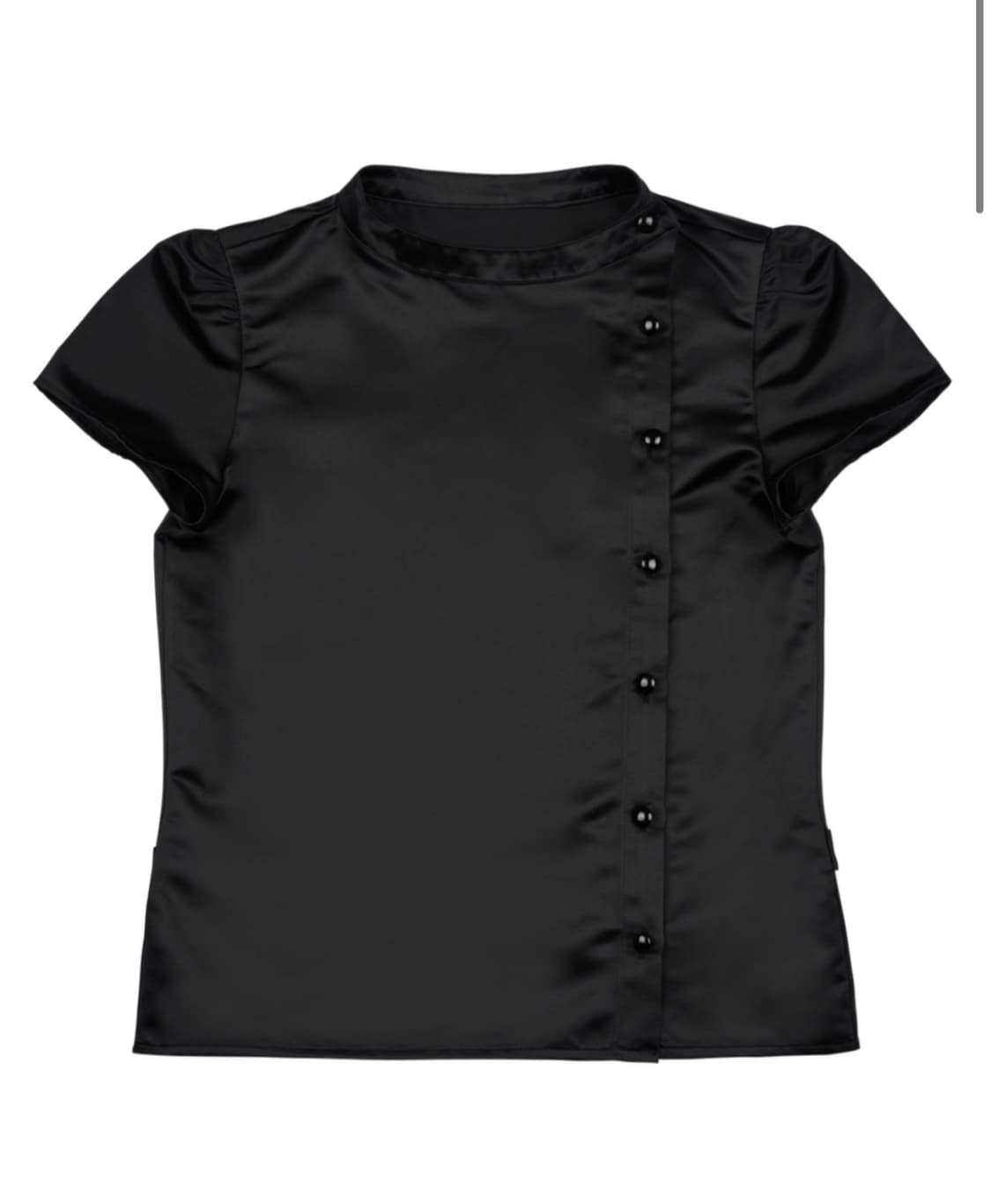 Kanari 숏 슬리브 퍼프 셔츠 블랙 상품이미지1