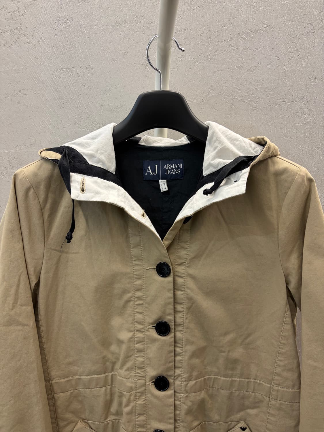 아르마니 진스 후드 트렌치 코트 2  상품이미지3