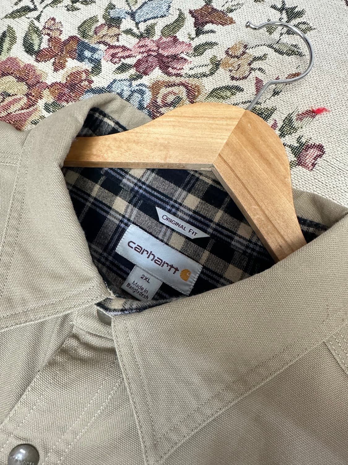 Carhartt 칼하트 헤비 프란넬 코튼 워크 자켓 셔츠 상품이미지2