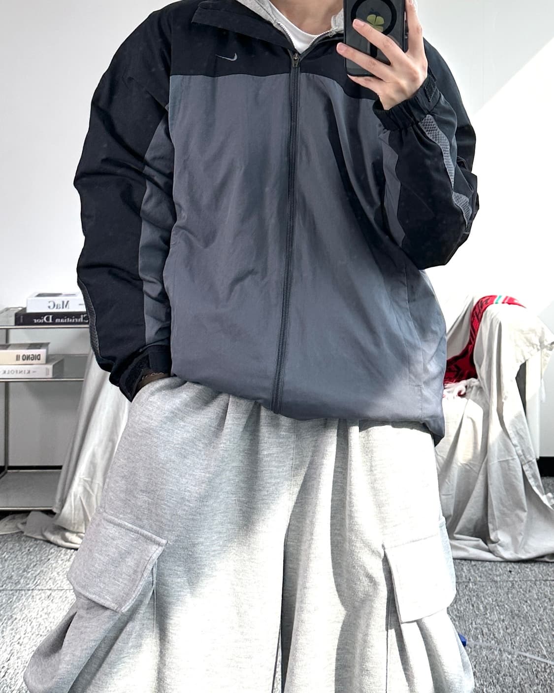 나이키 00s 블랙 믹스컬러 바람막이 L 상품이미지3