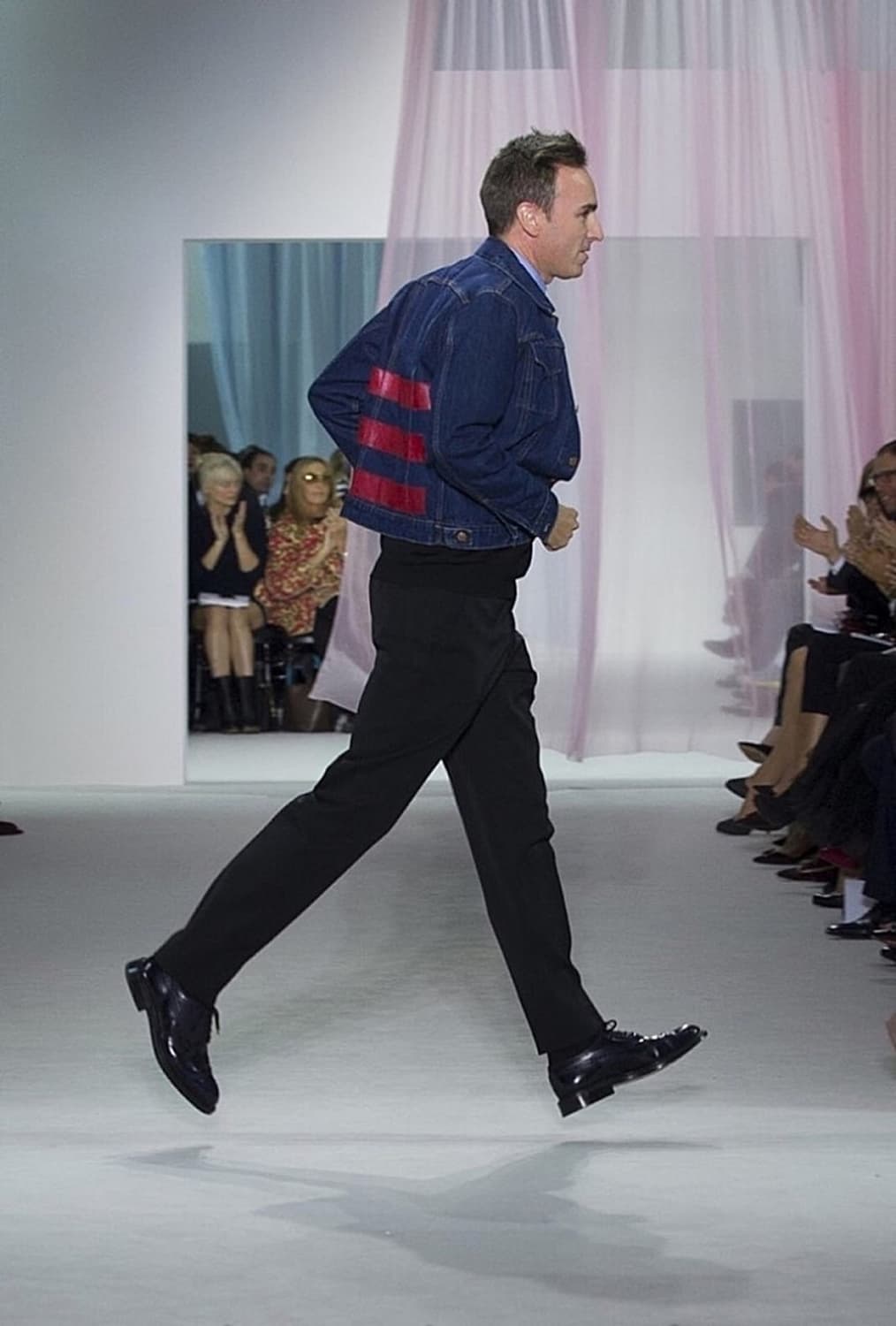 [L] 헬무트랭 리에디션 1997 레드 스트라이프 데님 자켓 상품이미지1