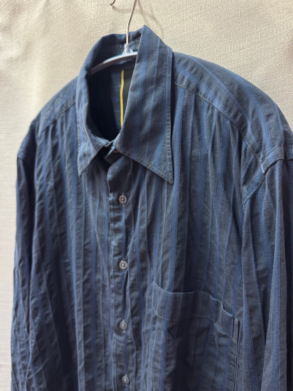 랑방 스트라이프 원포켓 셔츠 M(L) 상품이미지2