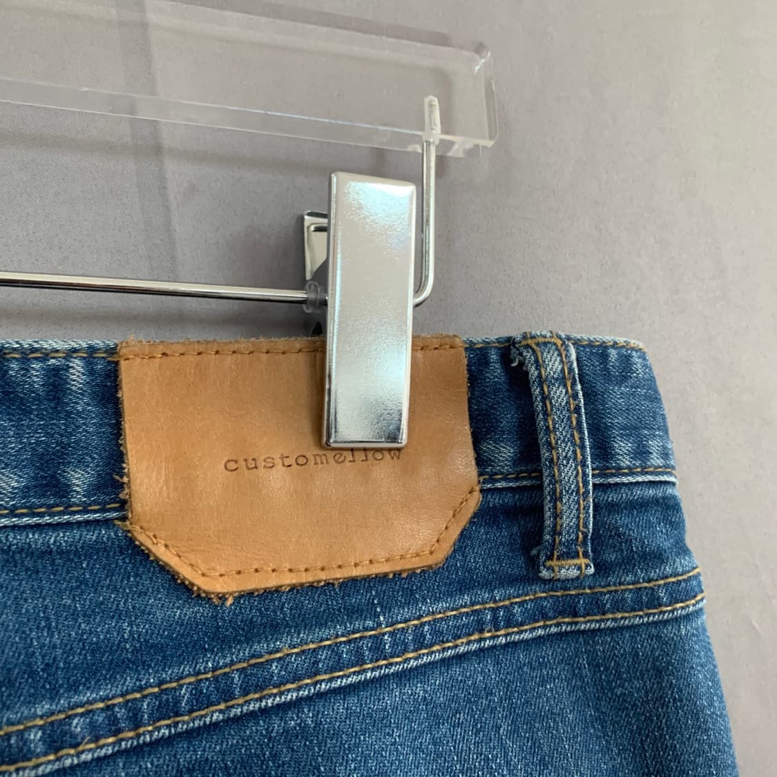 32인치 커스텀멜로우 자수 스판 데님 청바지 상품이미지6