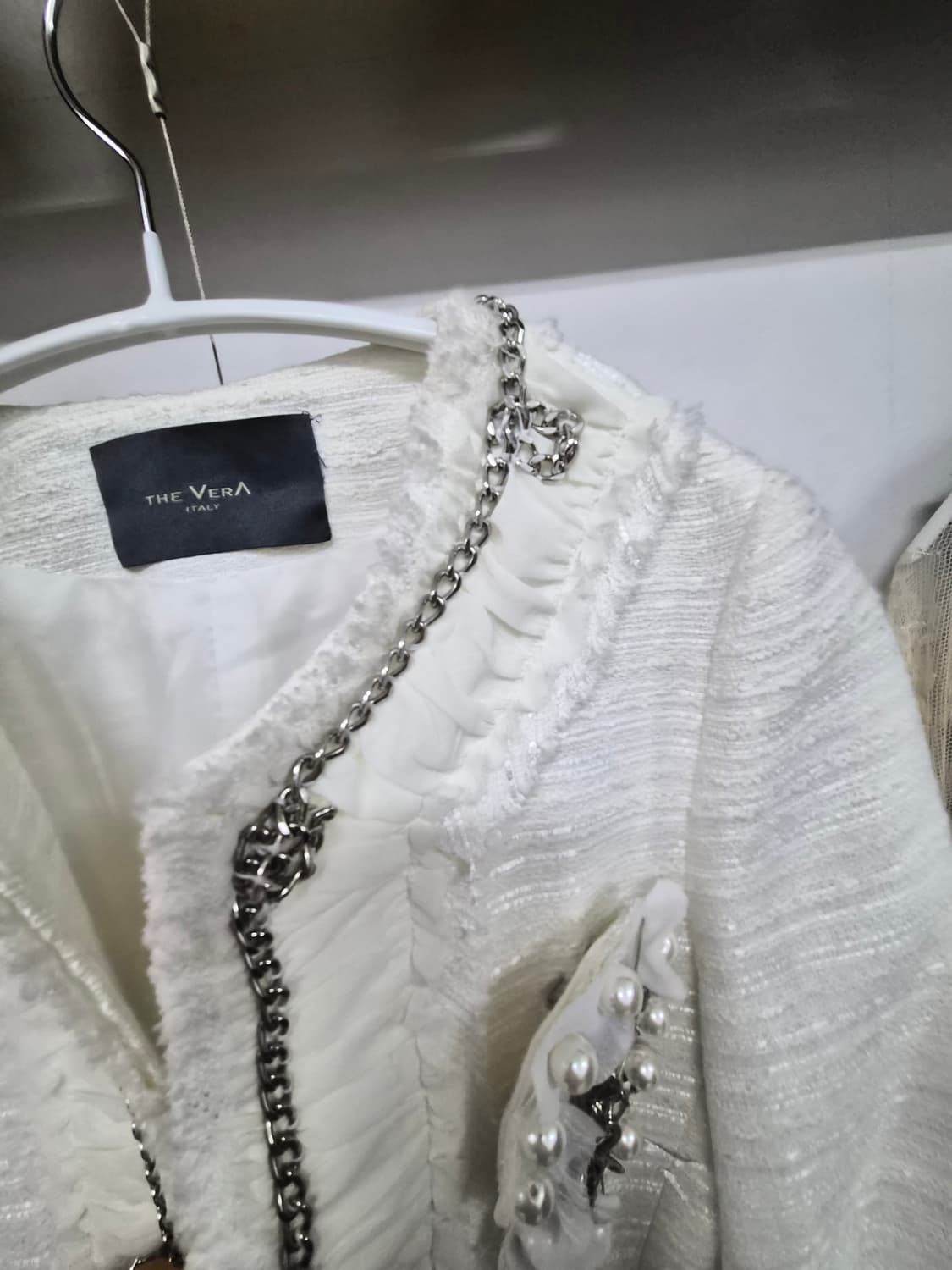 이태리 더베라 체인 트위드 자켓 상품이미지5