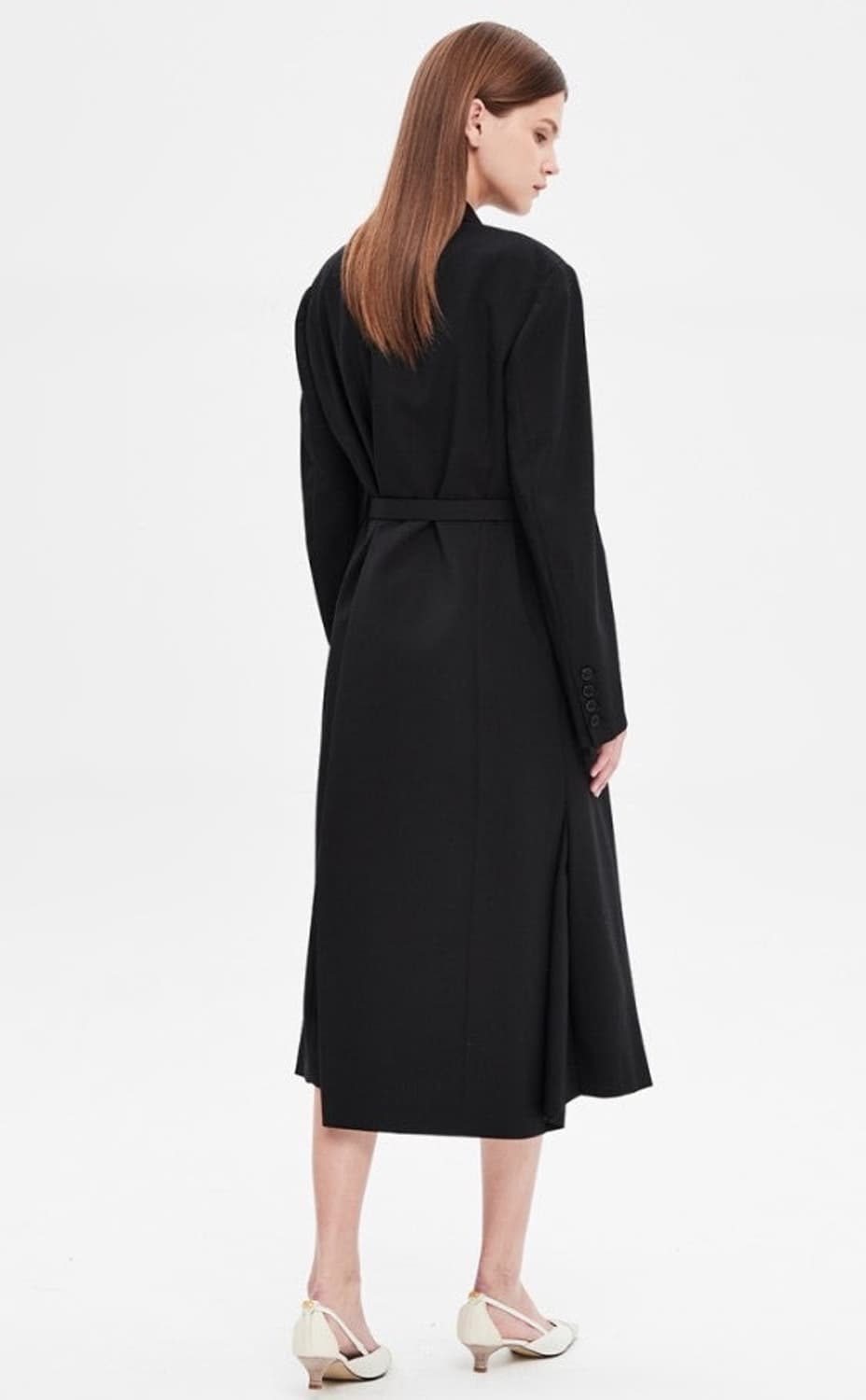 타임 테일러드 칼라 벨티드 드레스 상품이미지3