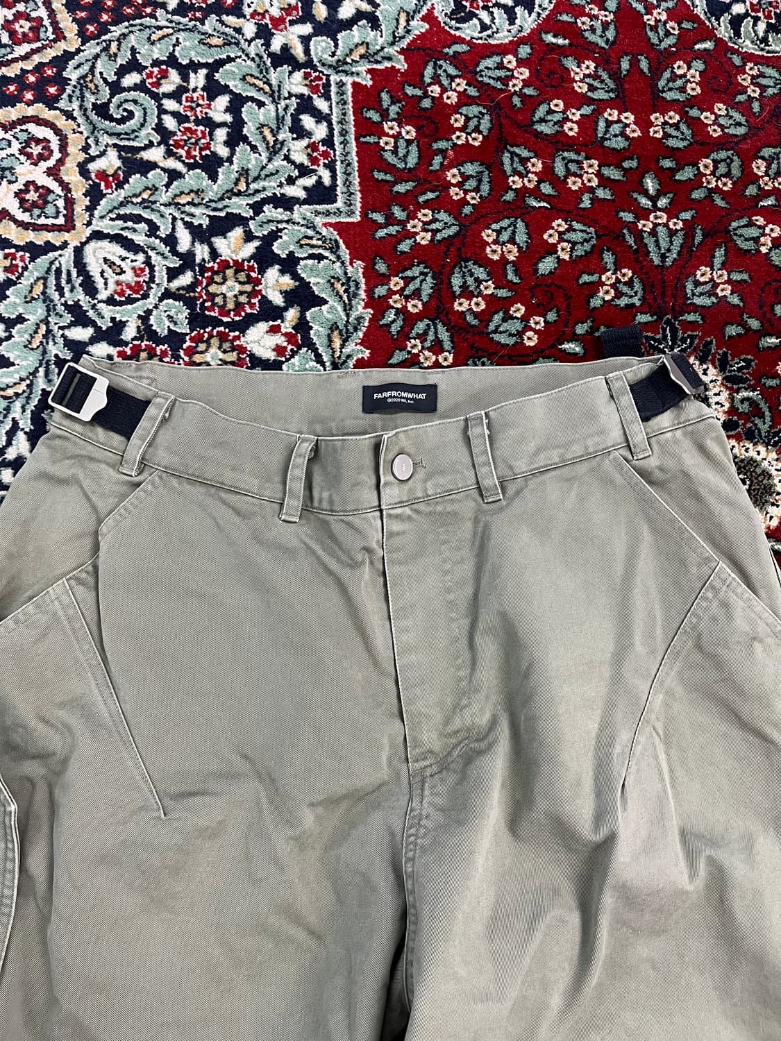 파프롬왓 레이어드 팬츠 올리브 상품이미지3