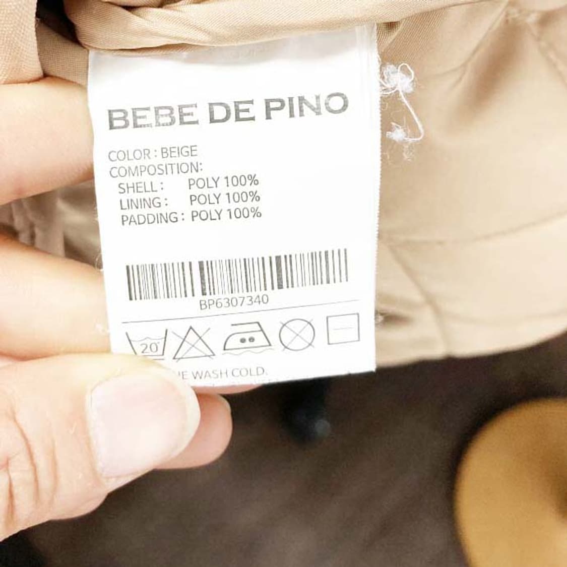 베베드피노 키즈 다운경량점퍼 베이지 120 상품이미지4