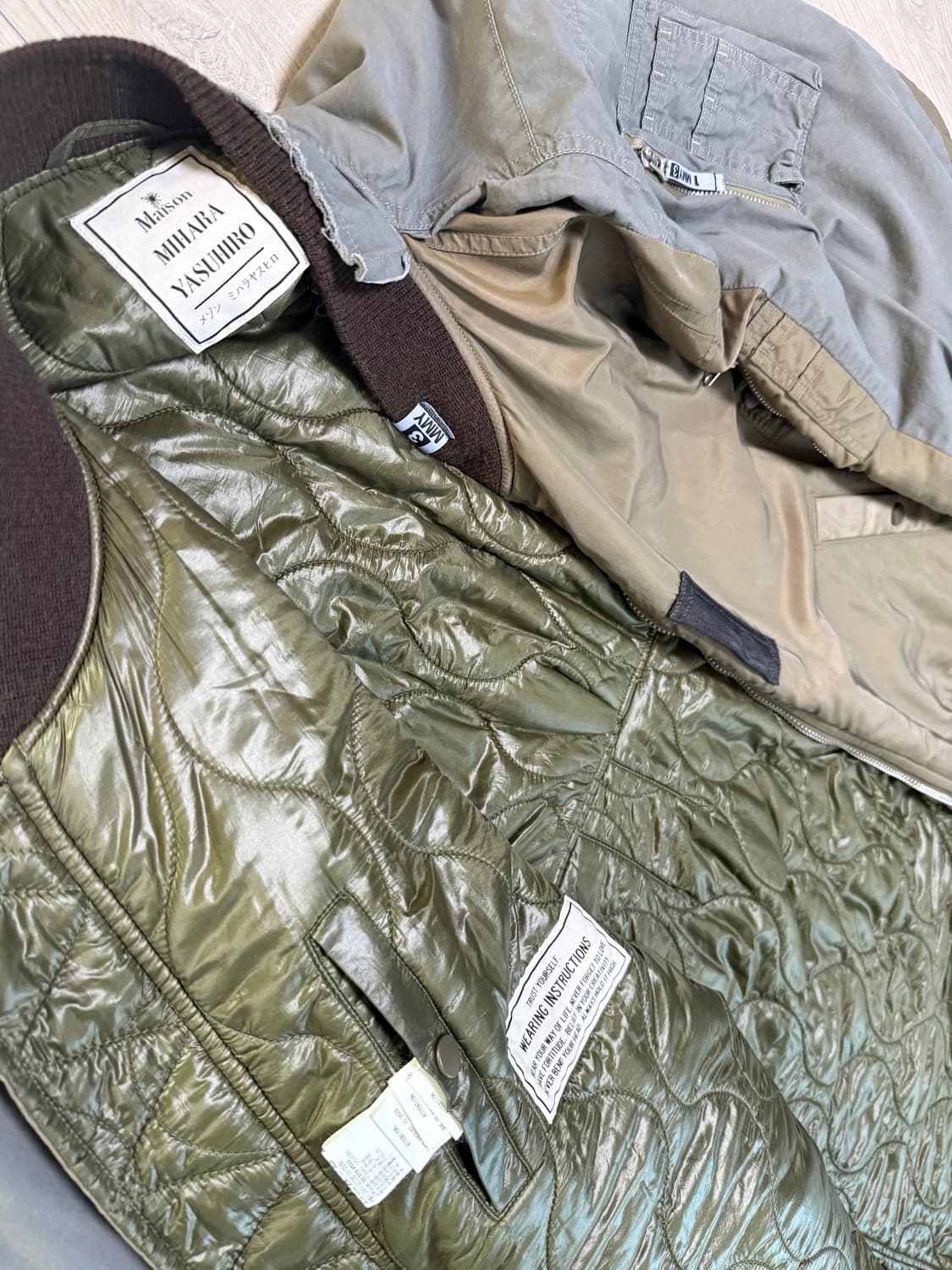 메종 미하라 야스히로 바텀 레이어드 밀리터리 코트 상품이미지4