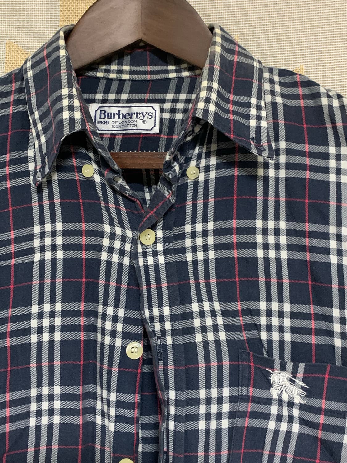 버버리 빈티지 체크 셔츠 M 상품이미지3