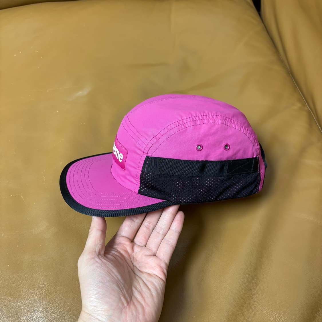 슈프림 캠프캡 모자 박스로고 마젠타 핑크 상품이미지4