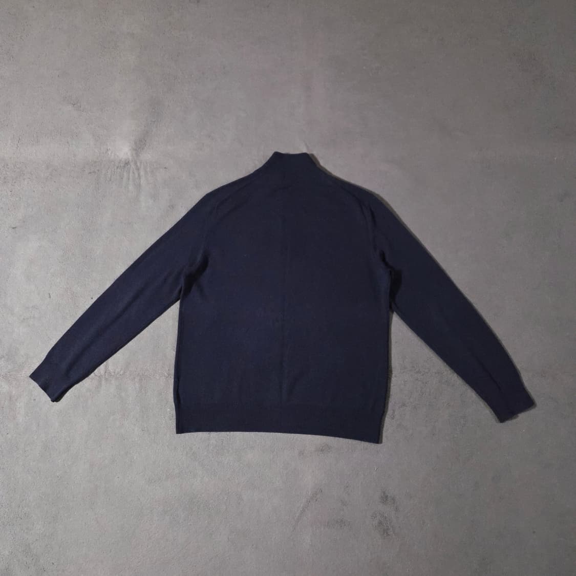 폴로 메리노울 반집업 니트 스웨터 L 다크네이비 상품이미지3