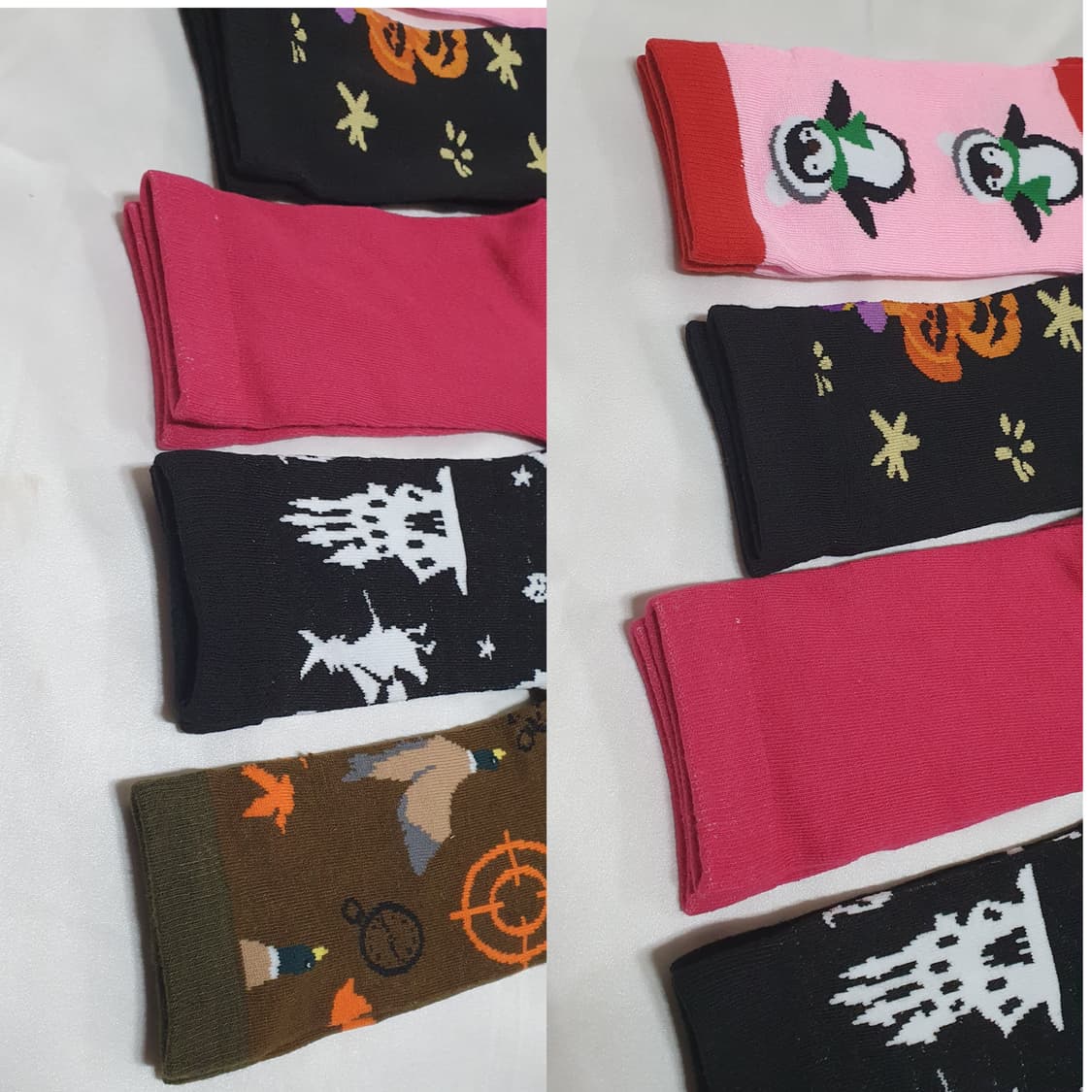 5컬레 가격~ 핑크 블랙 브라운 펭귄 호박 할로윈 에이치앤엠 양말  상품이미지5