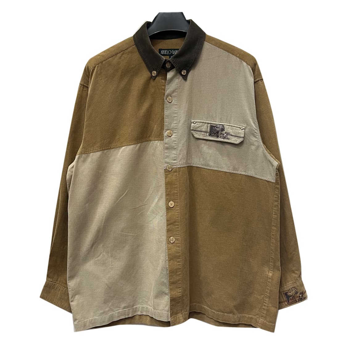 JPN 안젤로 가바수스 재팬 스누피 코듀로이 셔츠 XL급 상품이미지1