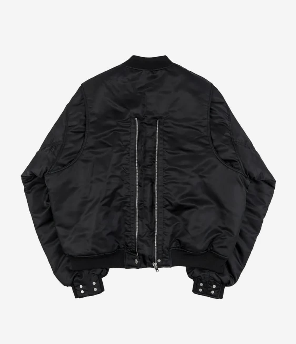 Center Back Zip MA-1 Jumper - Black 상품이미지2