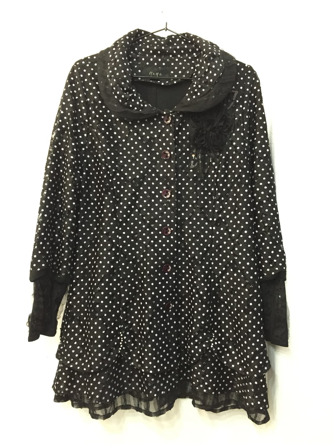 빈티지 도트 레이스 원피스 자켓 상품이미지8