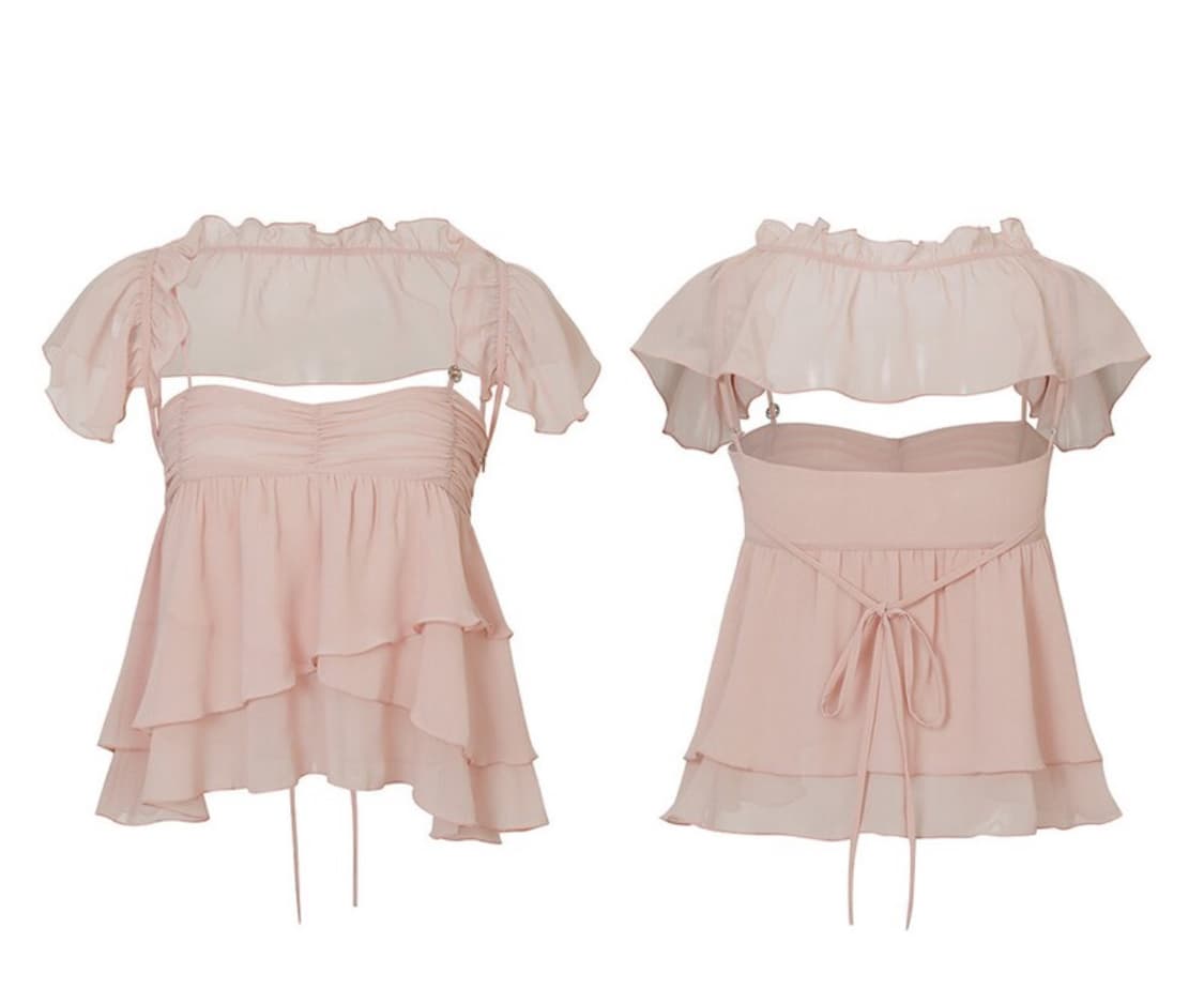 페인오어플레져 페오플 엘라 케이프 블라우스 상품이미지2