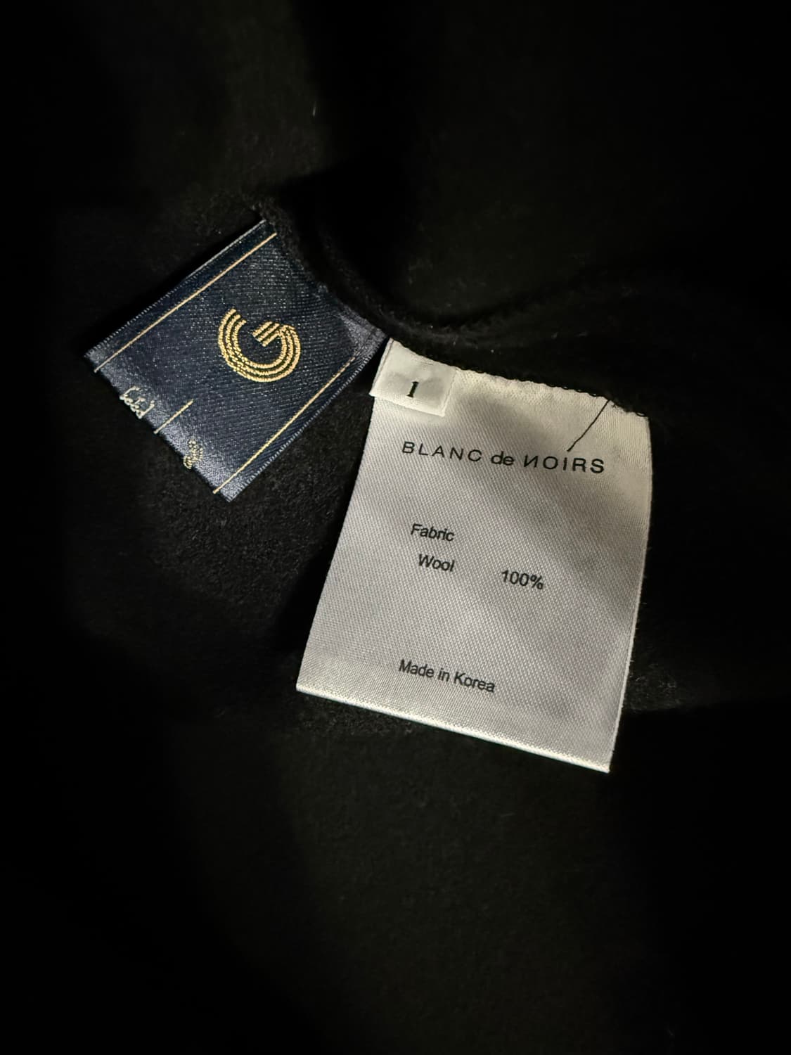 블랑드누아 마르쉐 울 브이넥 니트 블랙 1 사이즈 ( 100 ) 상품이미지7