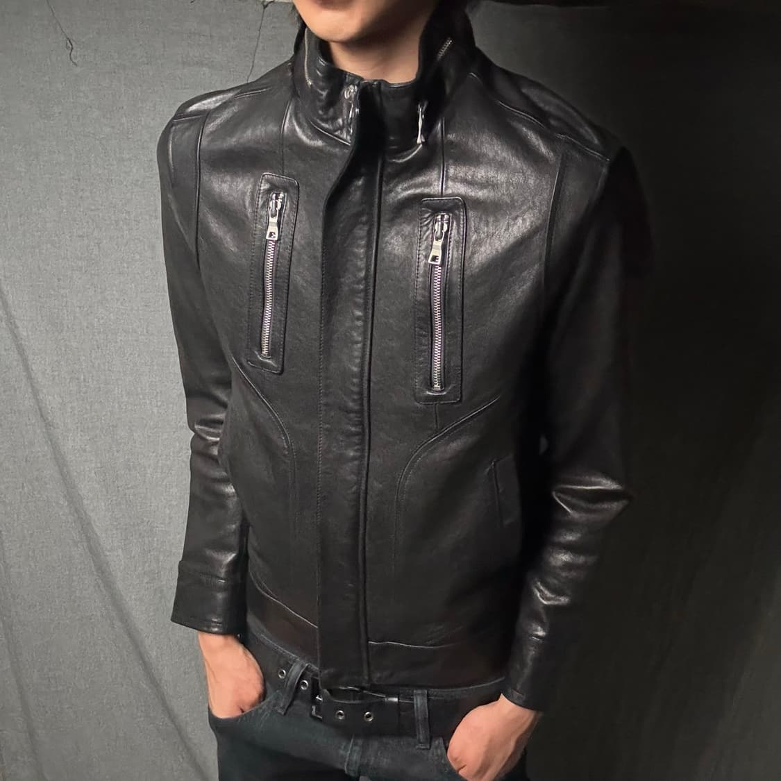 ltaly lamb skin leather jacket 상품이미지3