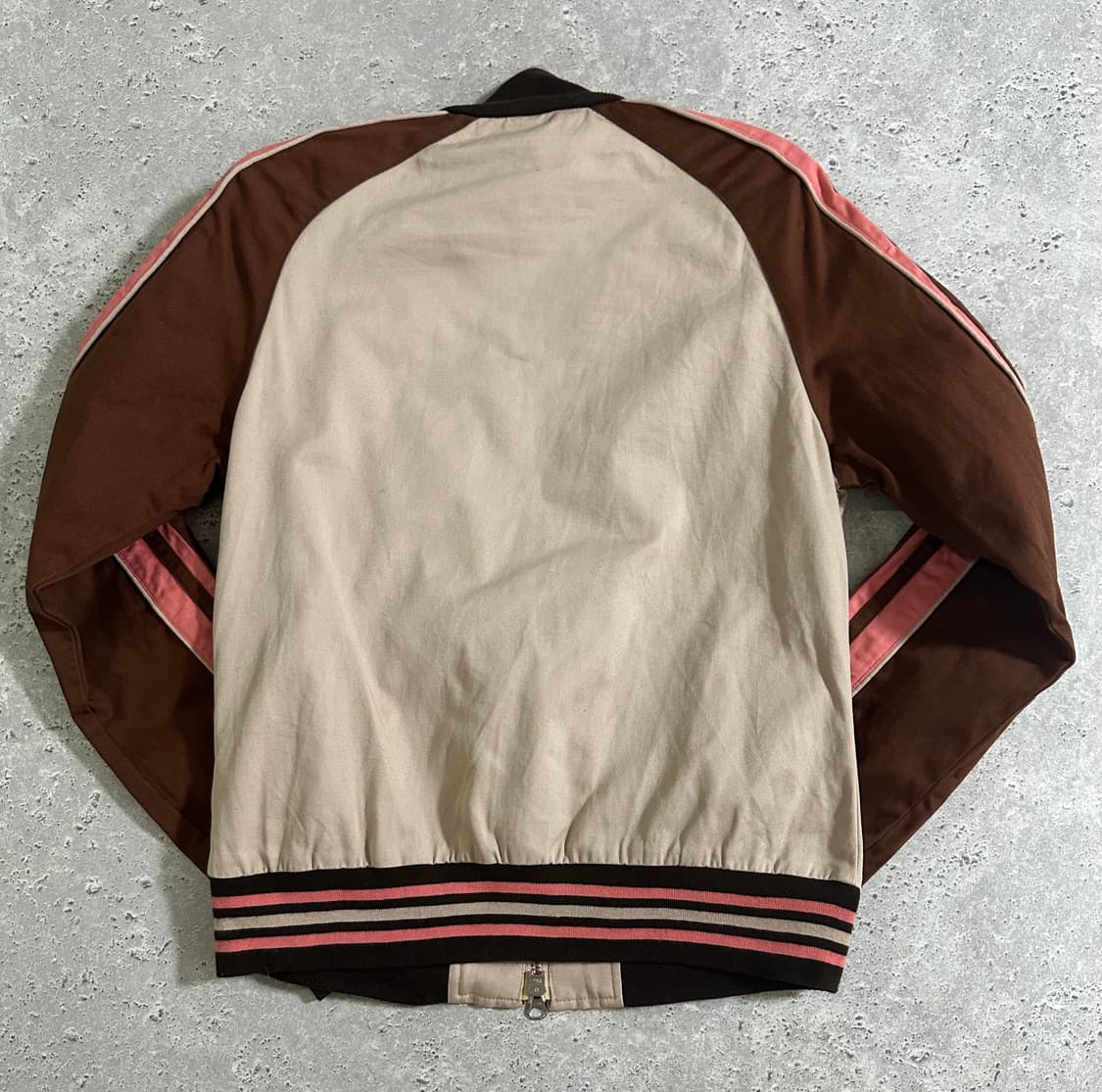 00s adidas 올드스쿨 브라운 핑크 코튼 자켓 상품이미지3