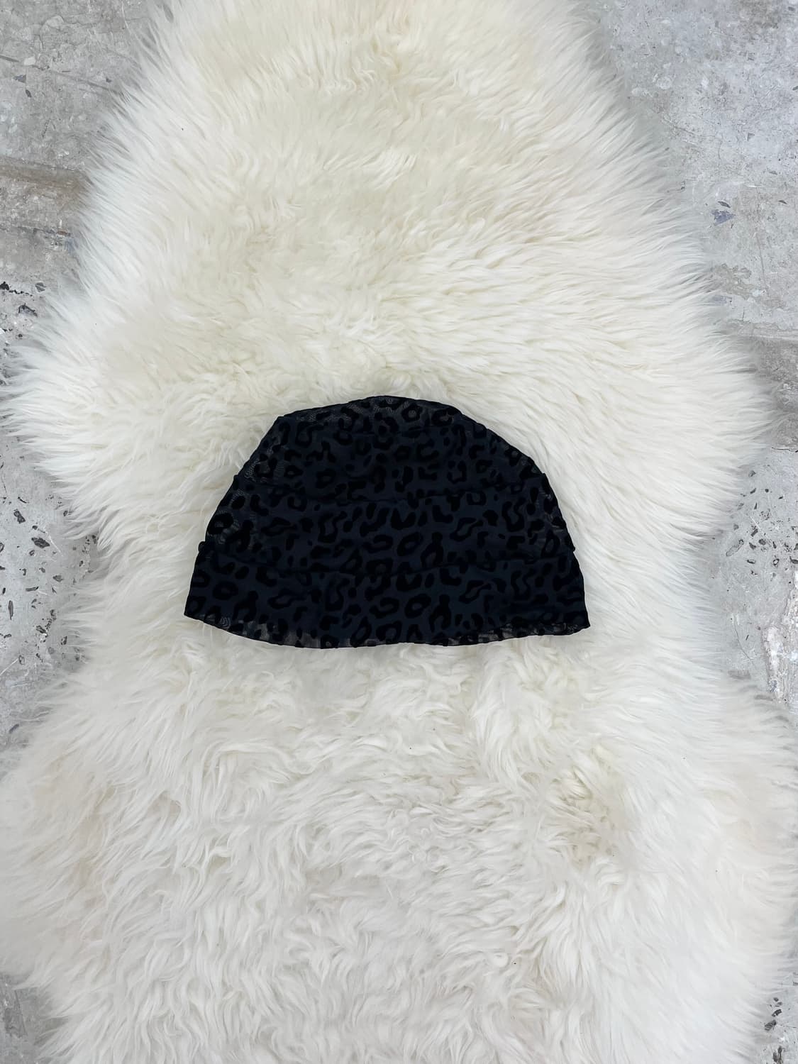 갸루 레오파드 셔링 비니 상품이미지4