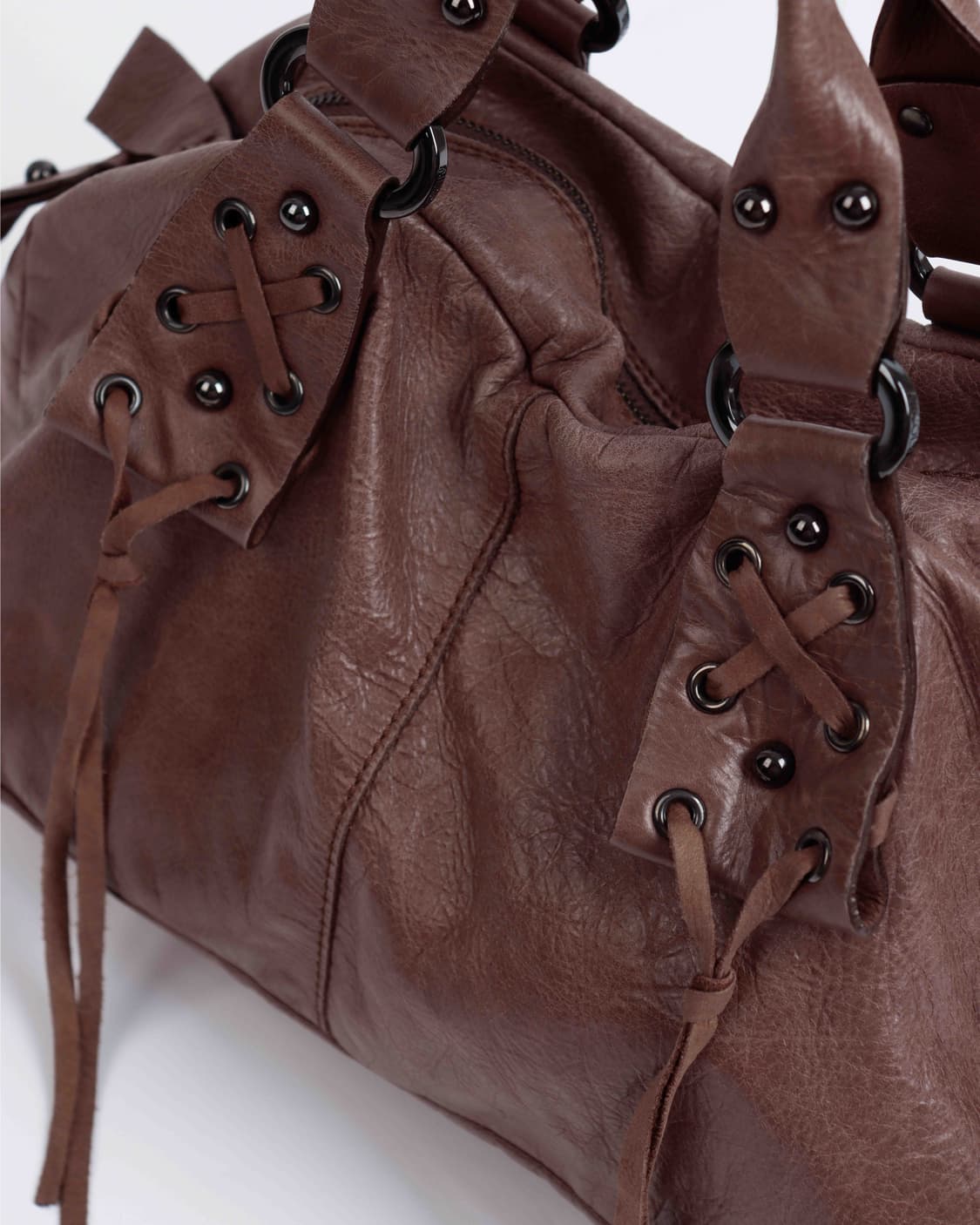 [NICOLI] 다크브라운 스퀘어 토트백 상품이미지3