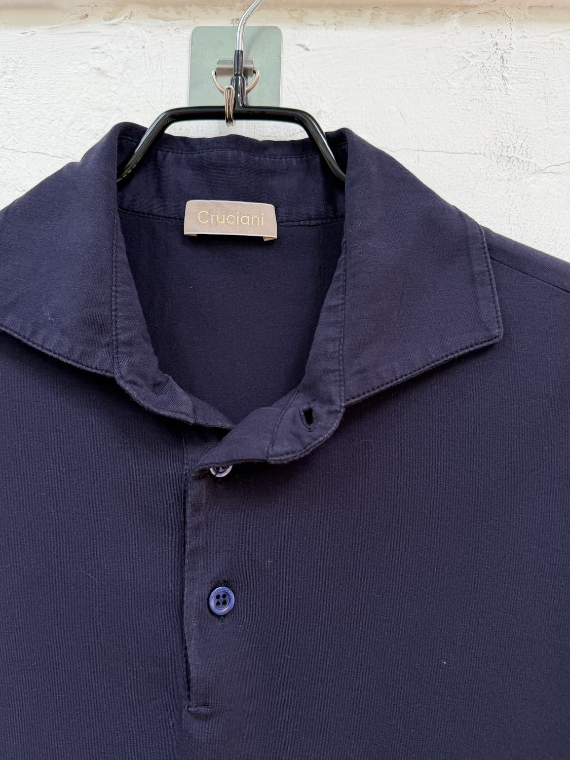 Cruciani 크루치아니 네이비 카라 반팔티 48 상품이미지2