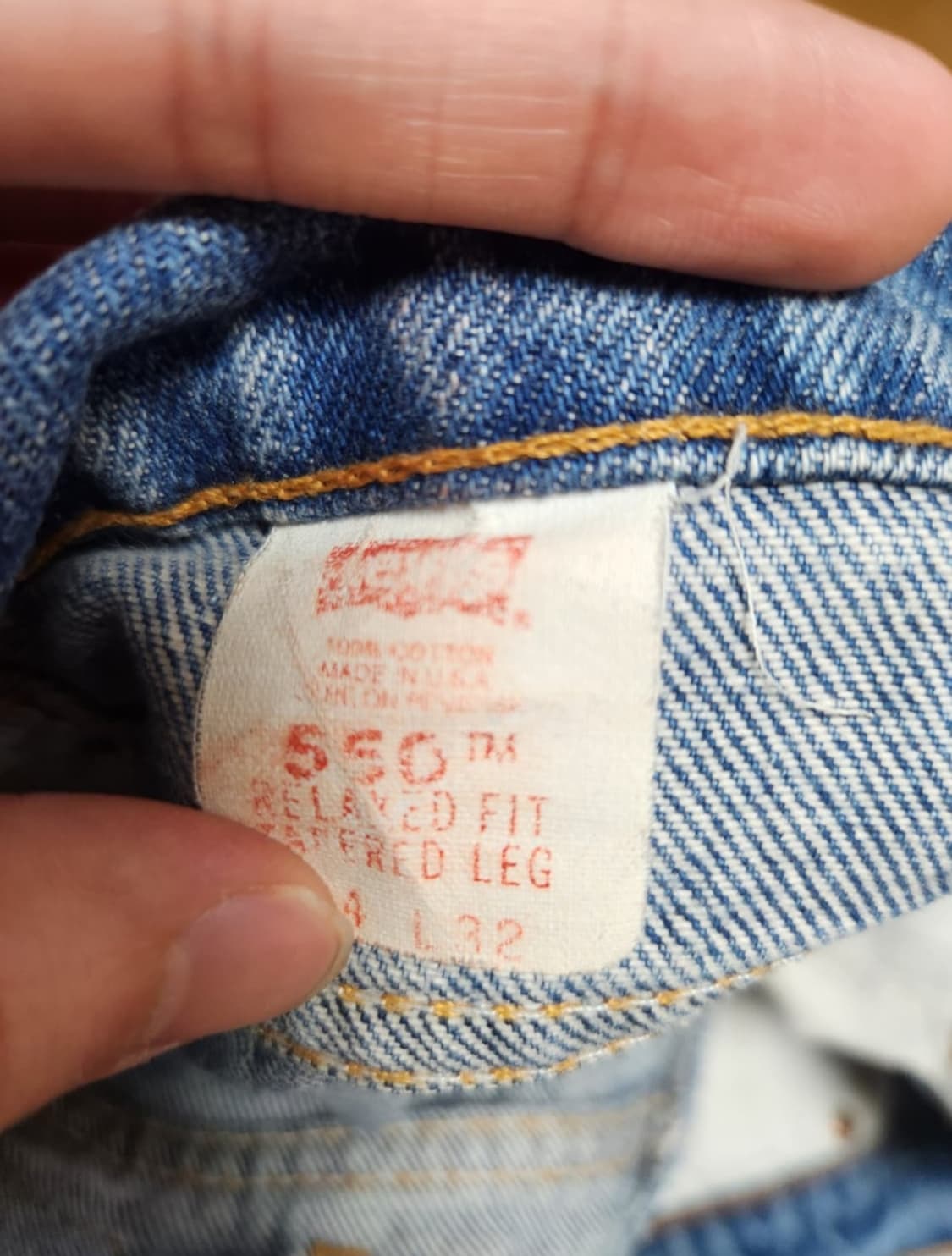 90s made in usa 550 오렌지탭 34×32 상품이미지4