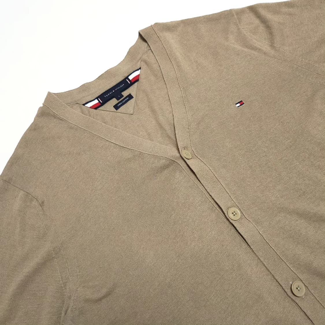 타미힐피거 베이지 린넨 코튼 가디건 상품이미지2