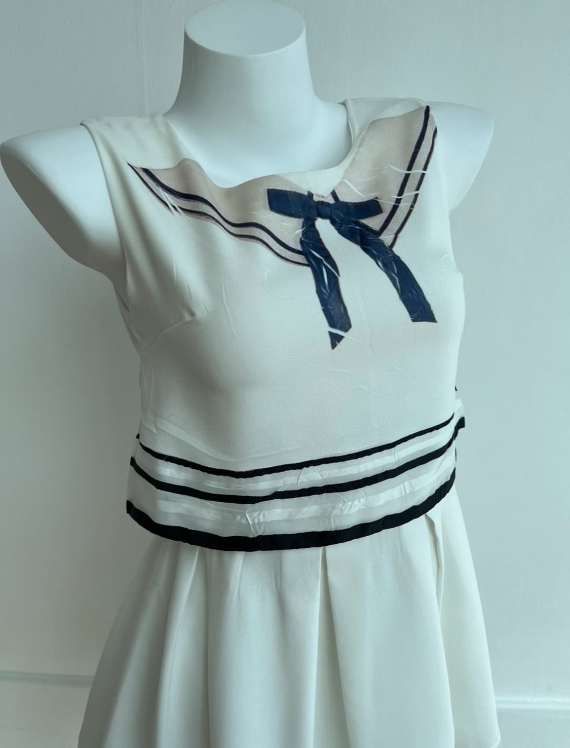 PARTYSU.E 세일러 리본 프린팅 원피스 상품이미지2