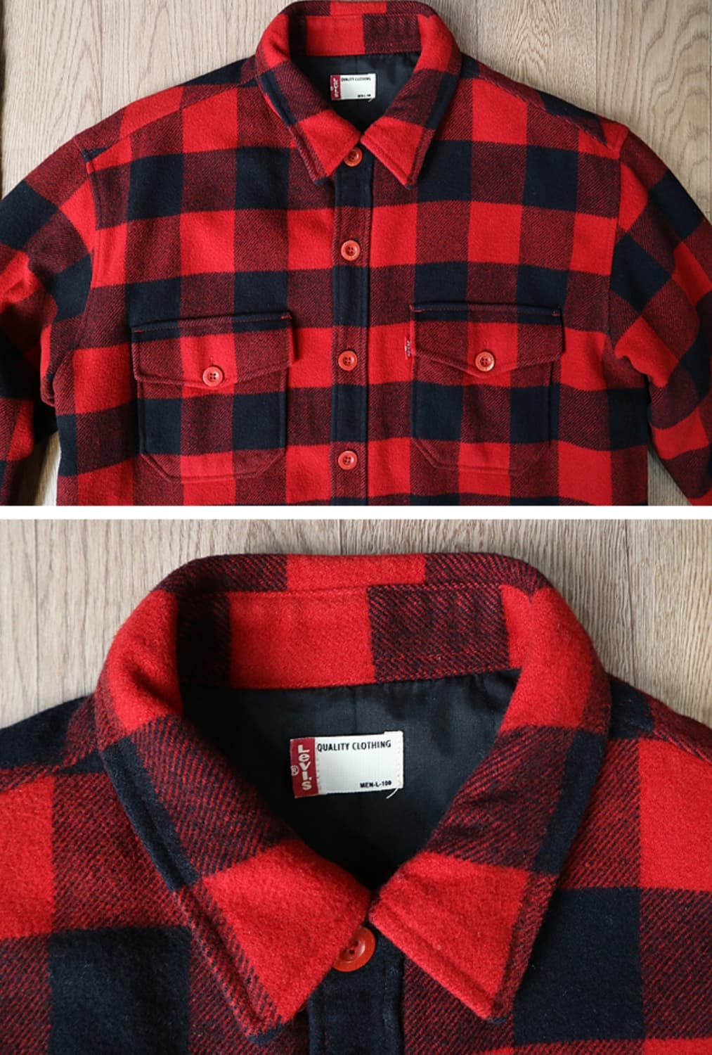 04S LEVIS 리바이스 61069 타탄 체크 울 자켓

L 상품이미지3