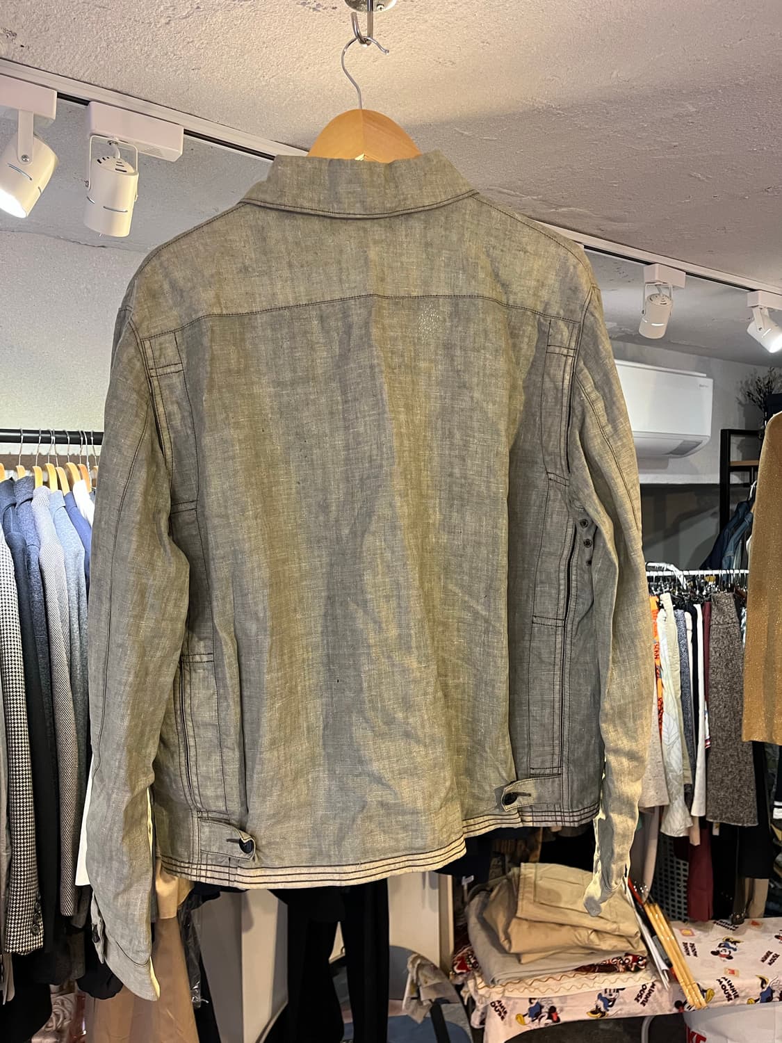 스톤 아일랜드 린넨 코튼 혼방 가먼트 다잉 자켓(이탈리아제) 상품이미지6