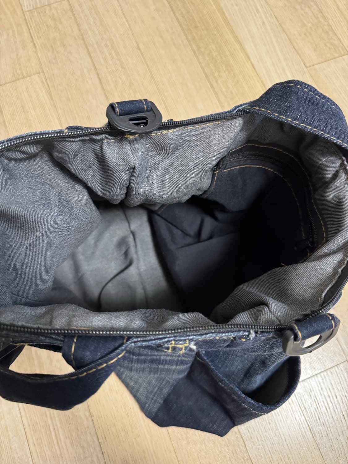 일본 빈티지 Y2K 나비자수 데님백 상품이미지4