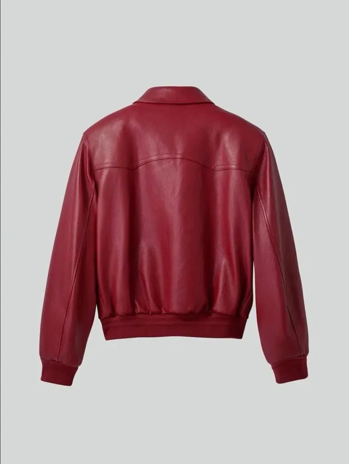 [M] 렉토 시그니처 벤 21 레더 가죽 블루종 점퍼 자켓 빈티지 레드 상품이미지7