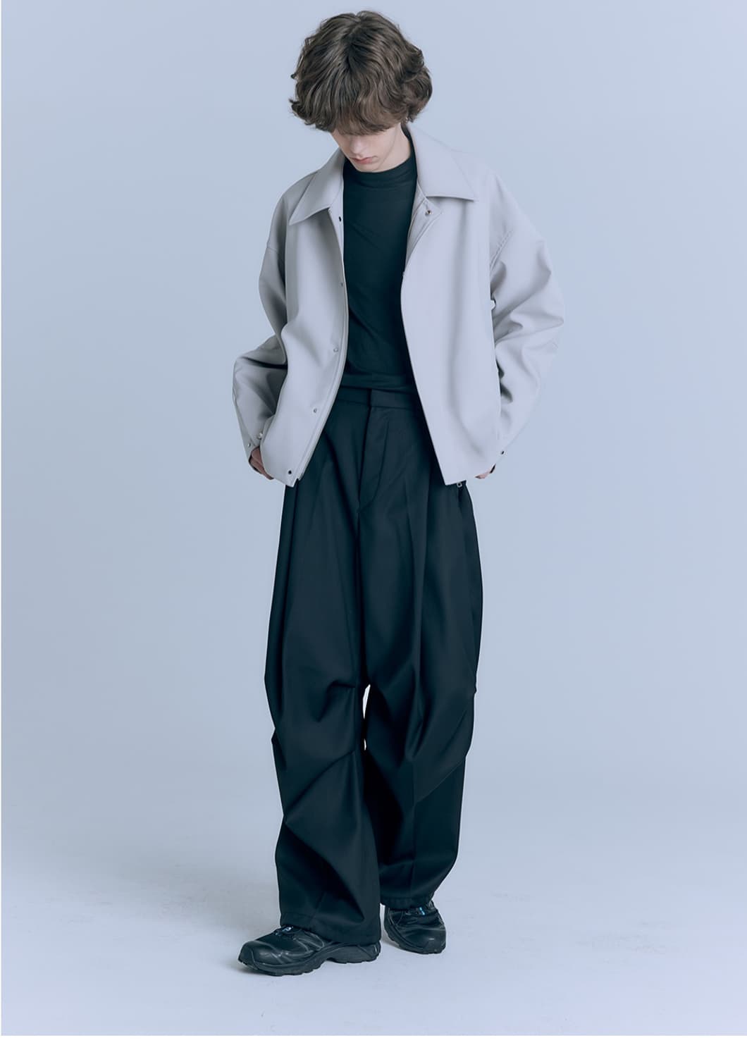 아르반(AREUBAN)2WAY 스냅 블루종 아이보리 상품이미지4