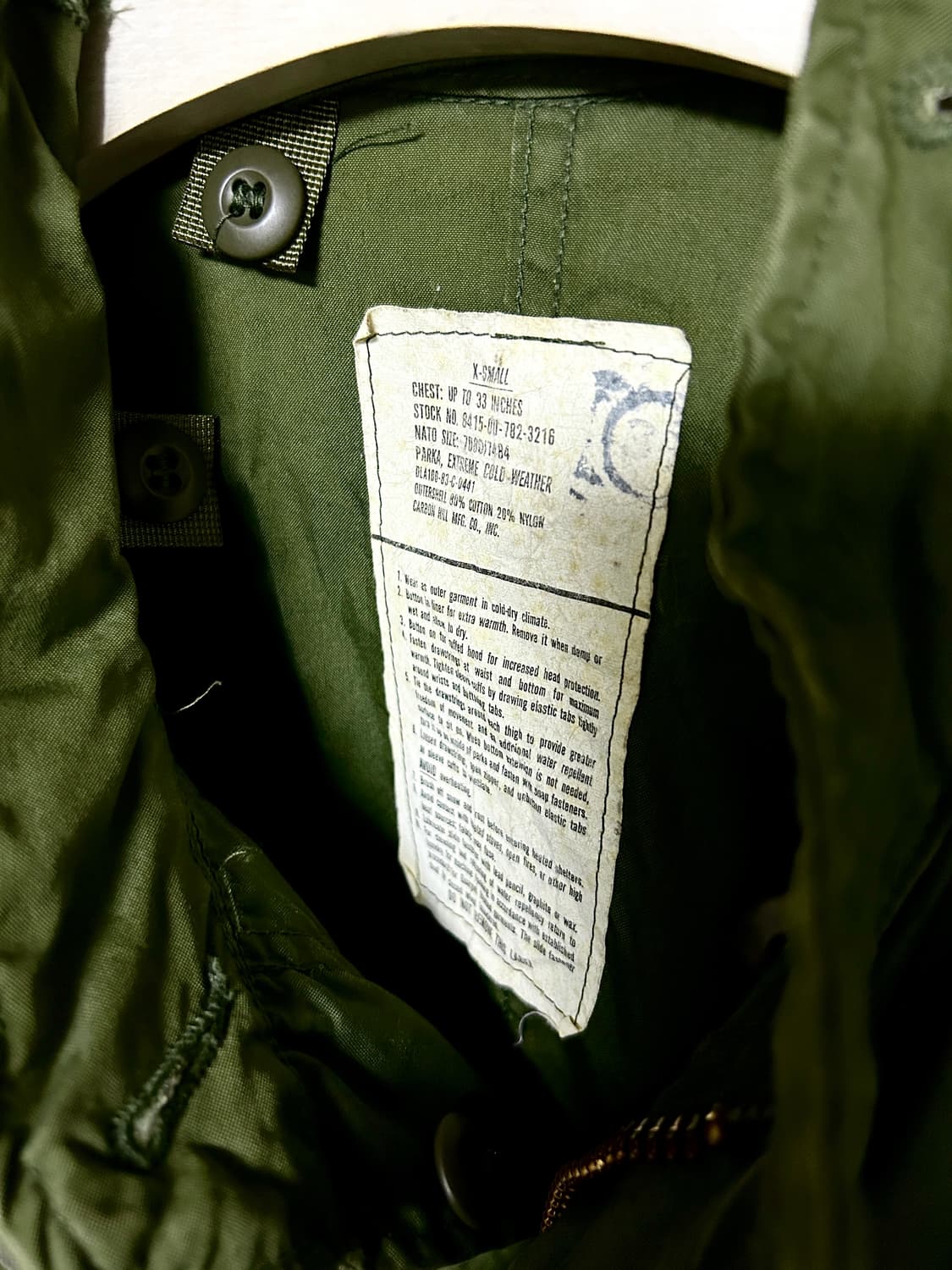 미군 M65 오리지널 83s 피쉬테일 파카 상품이미지6