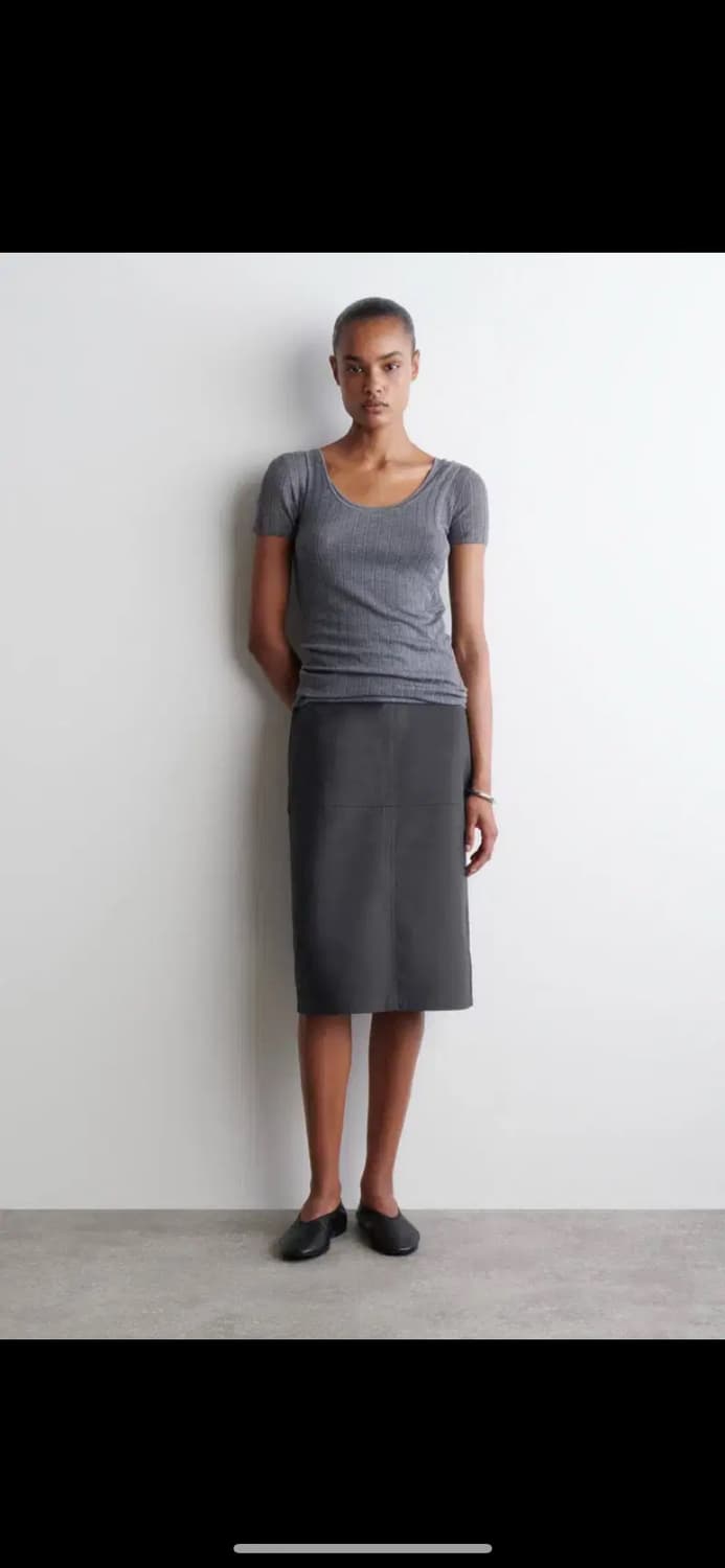 cos 코스 크링클드 코튼 펜슬스커트 32 상품이미지1