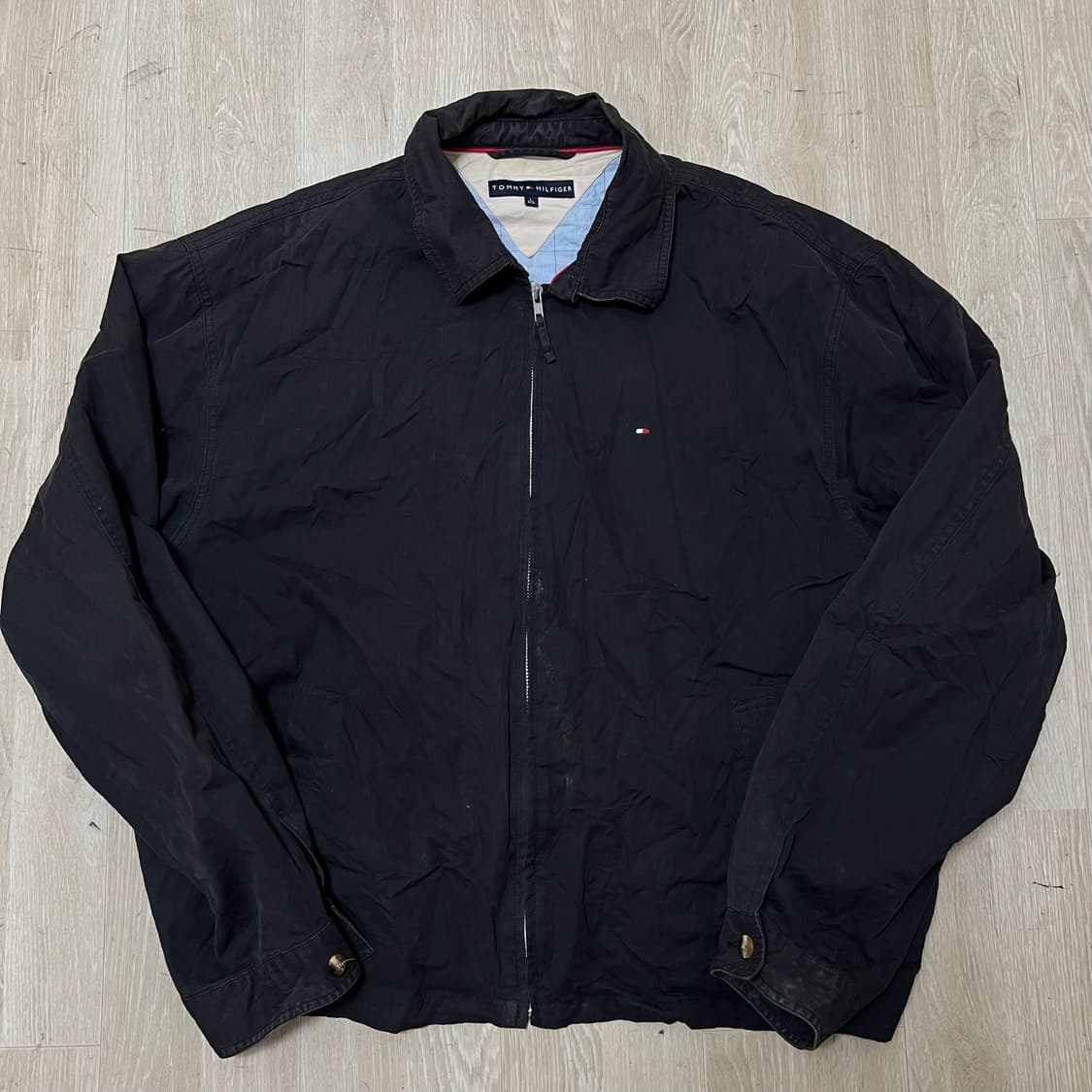 타미힐피거 미니 로고 코튼 워크 블루종 자켓 L/100  상품이미지1