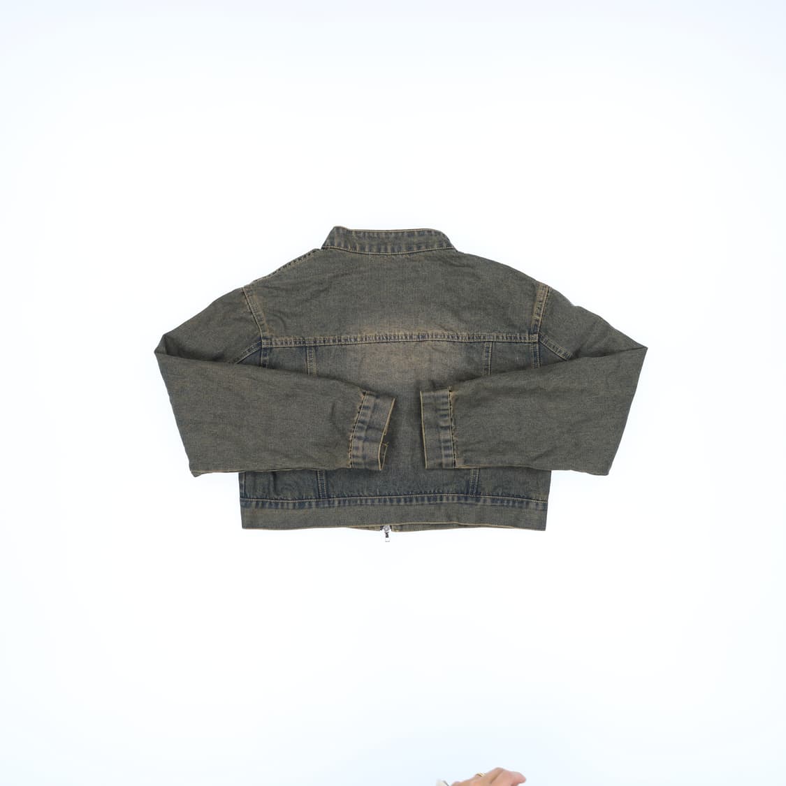 [44반-55정도] 빈티지 여성 투웨이 데님 숏자켓 1212H1 상품이미지2
