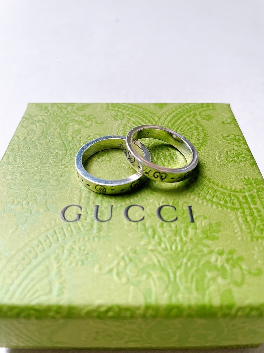 (정품/새상품) 구찌 공용 실버 고스트링 4mm 링 반지 상품이미지1