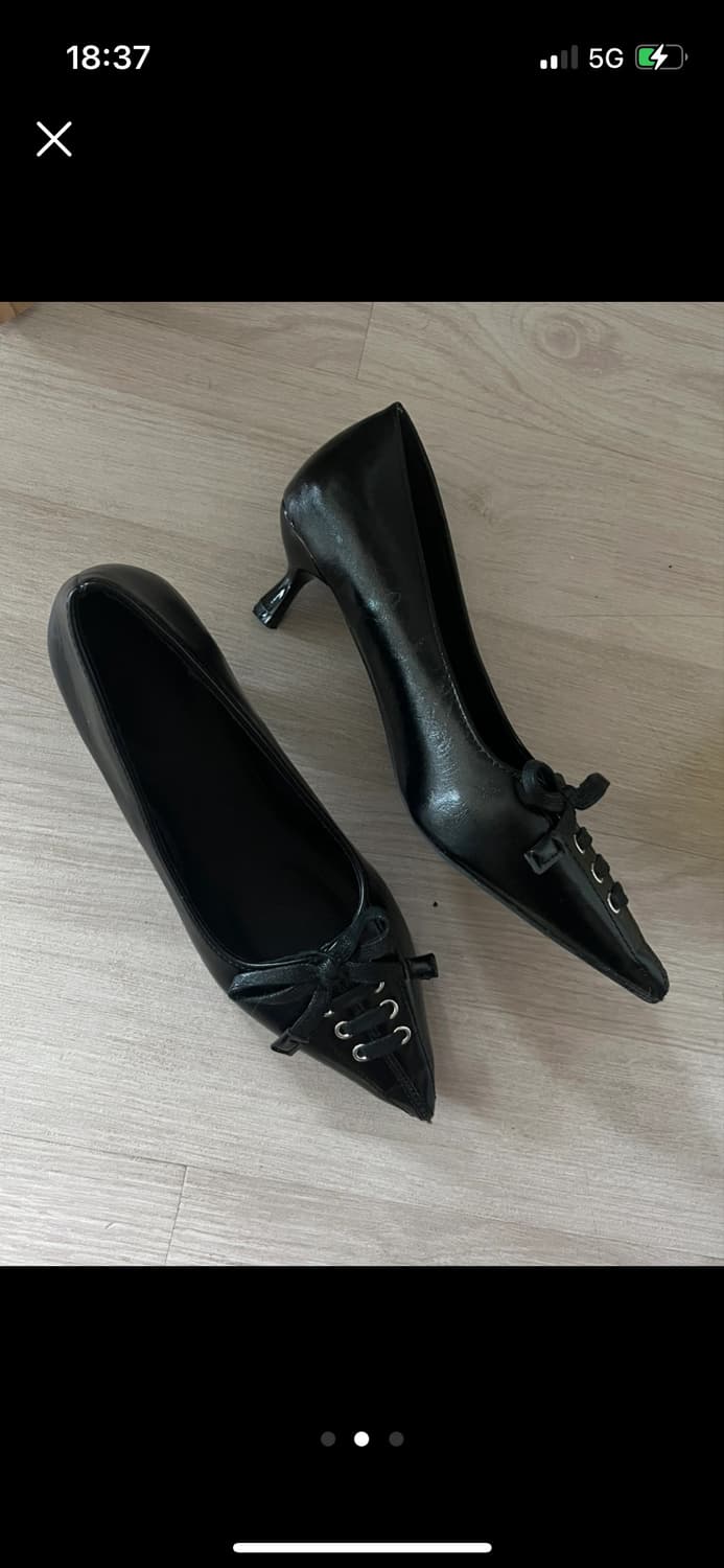 레이스업 키튼 미들힐 펌프스 220-225 상품이미지2