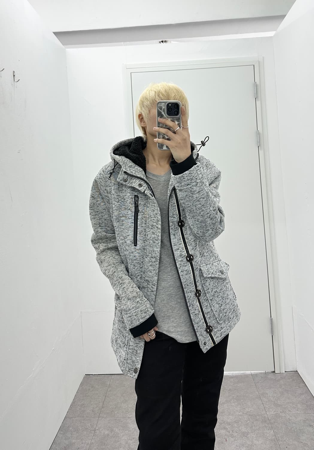 Thruxton gray fur buttoned detail jacket 상품이미지8