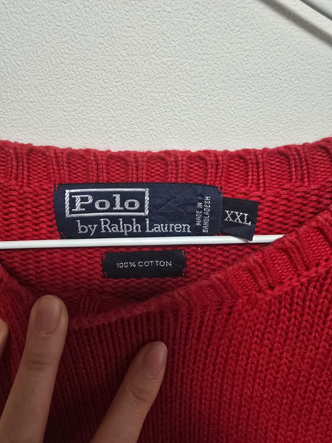 폴로랄프로렌 레드 크루넥 니트 스웨트 상품이미지2