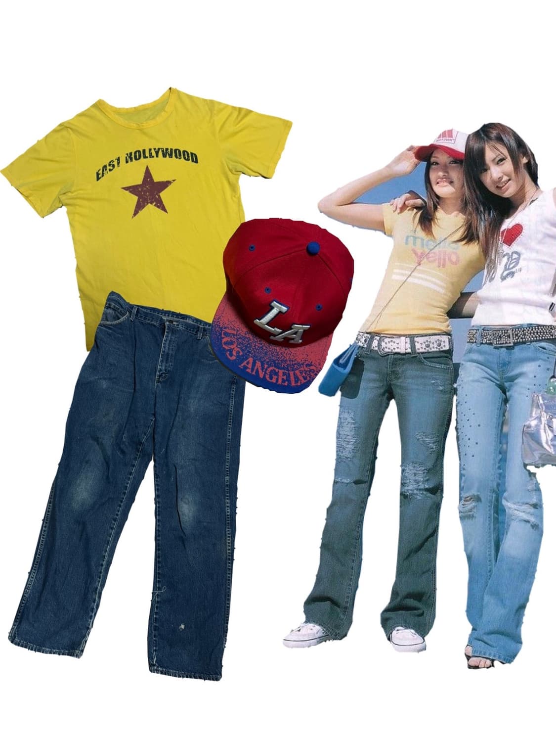 2000‘s 컬러 포인트 코디 세트 상품이미지1
