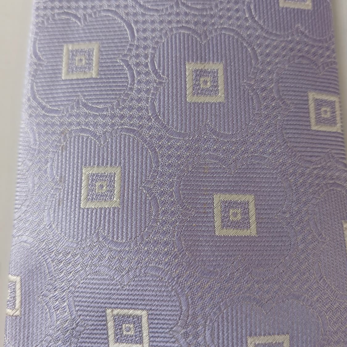 밀라숀 실크 바이올렛 기하 패턴 넥타이 9.5cm A등급 A19571
 상품이미지8