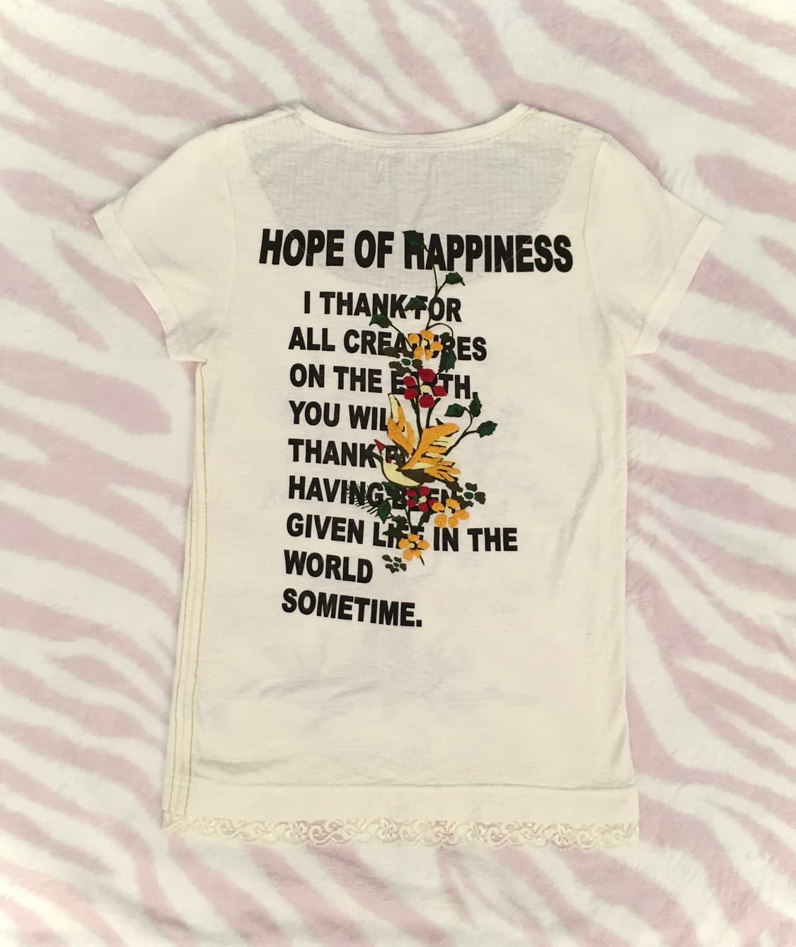 Scolar 브라운 체크하트 나무 반팔 티셔츠 모리걸 라떼갸루 상품이미지5