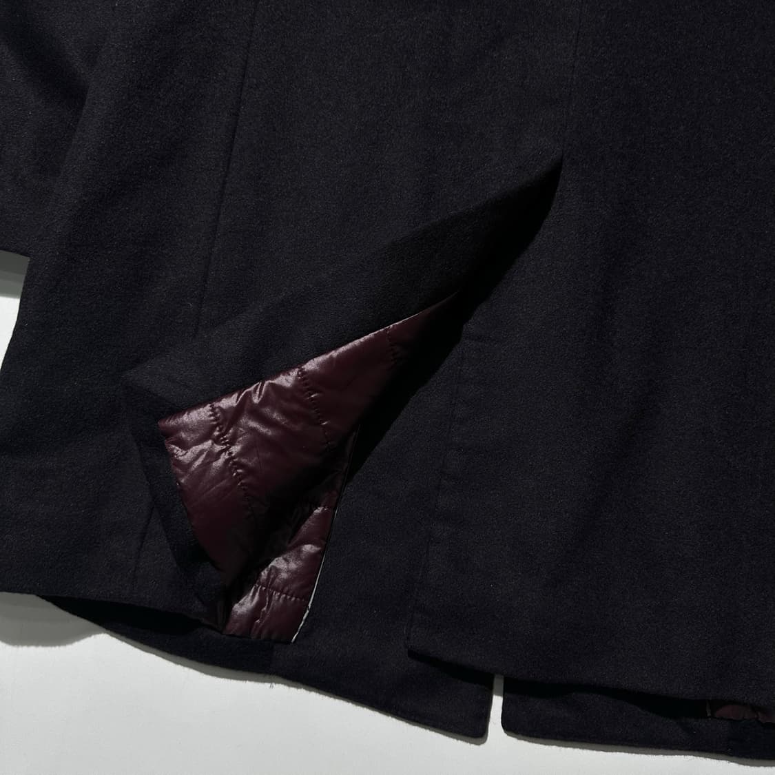 빨질레리 캐시미어 100% 싱글 패딩 코트 네이비 상품이미지7